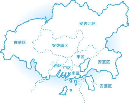 主要営業エリアの図